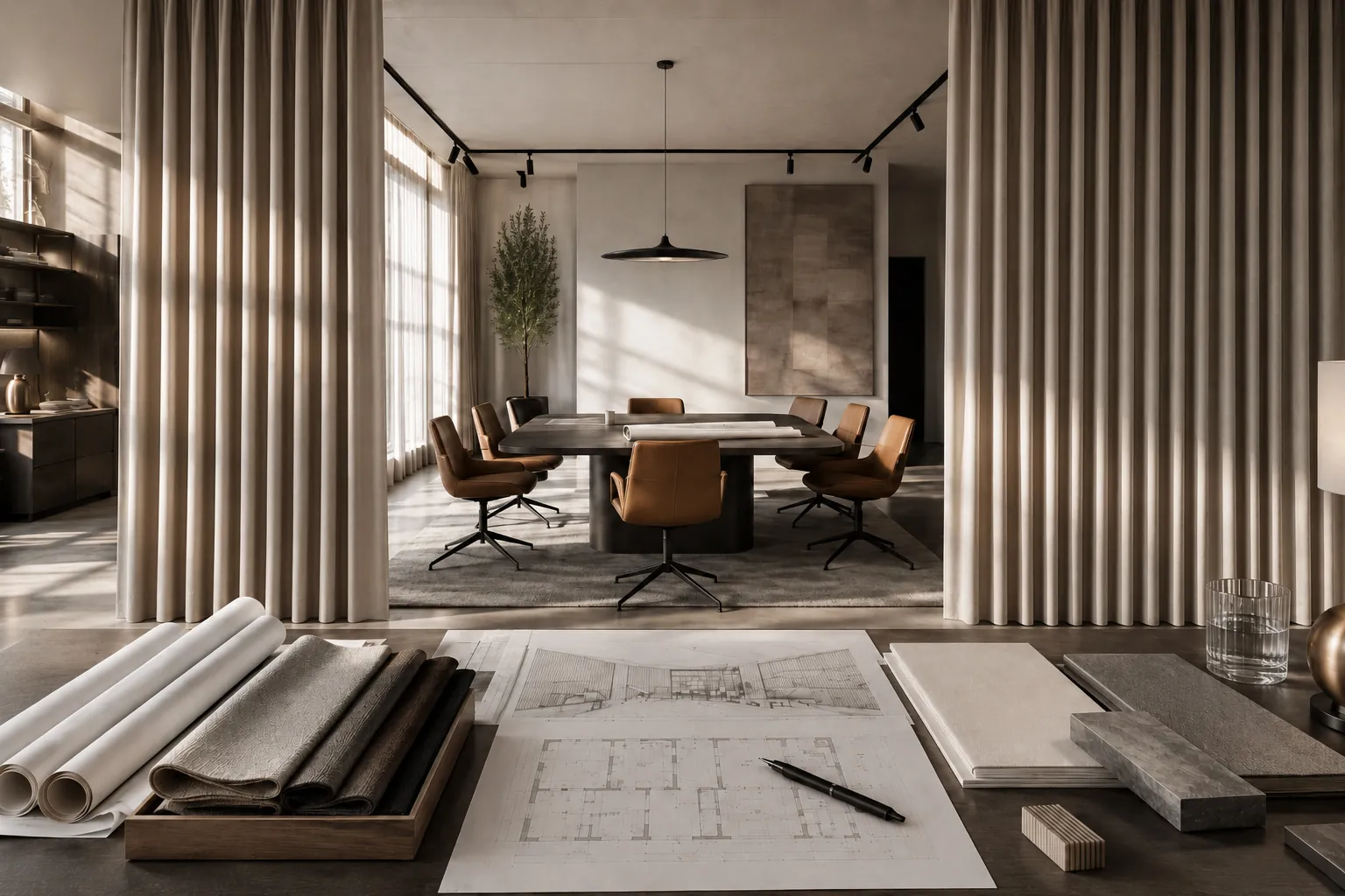 Textile Akustiklösung in einem Architekturprojekt von Wavetex