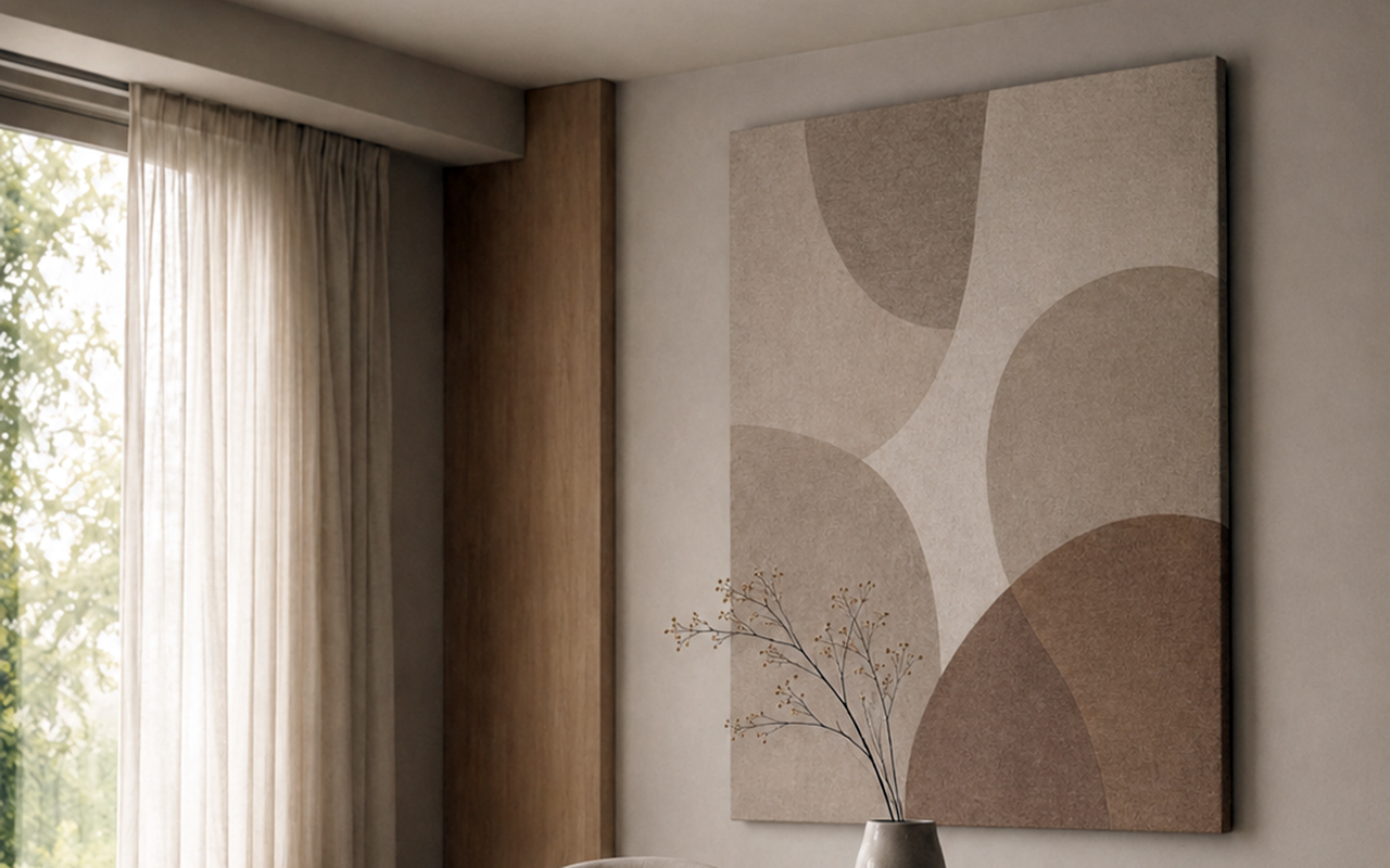 Akustikbild als textile Wandfläche