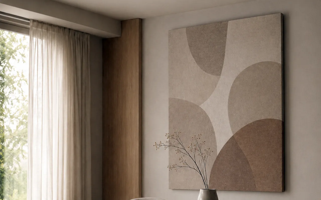 Akustikbild als textile Wandfläche