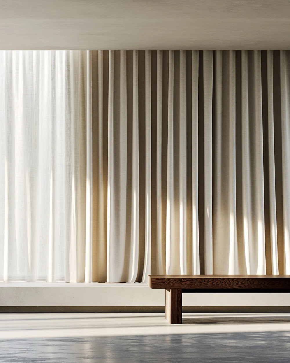Akustikvorhang in Architektur und Wohnraum — gestalterisches und akustisches Element