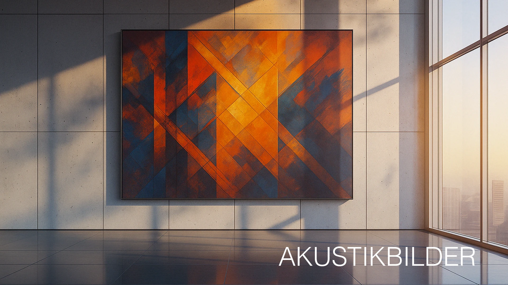 akustikbild an wand montiert