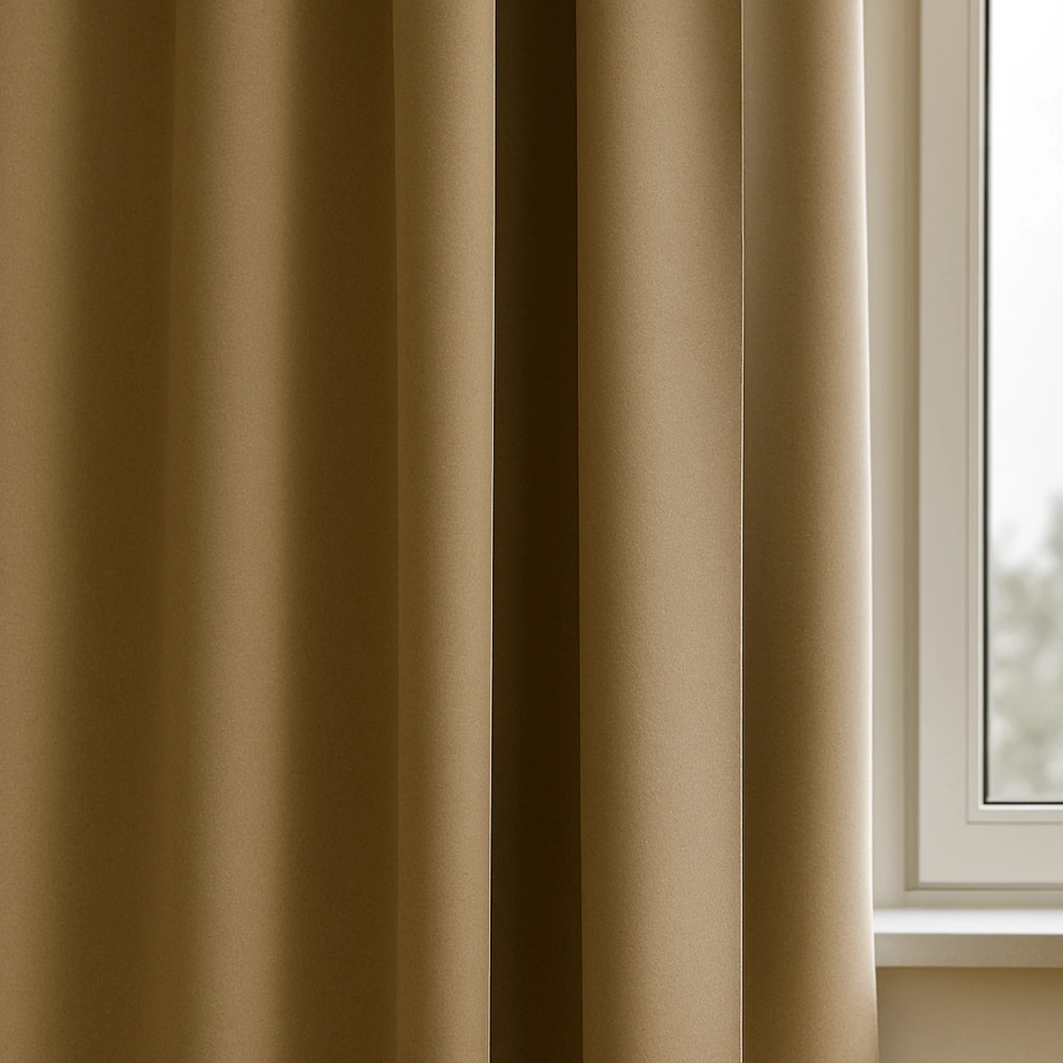 blackout vorhang in beige für komplette verdunkelung